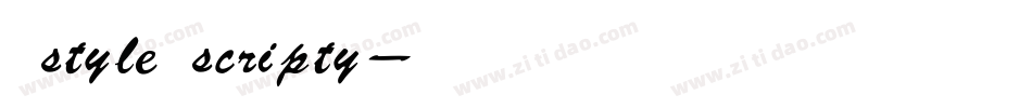 [style] scripty字体转换